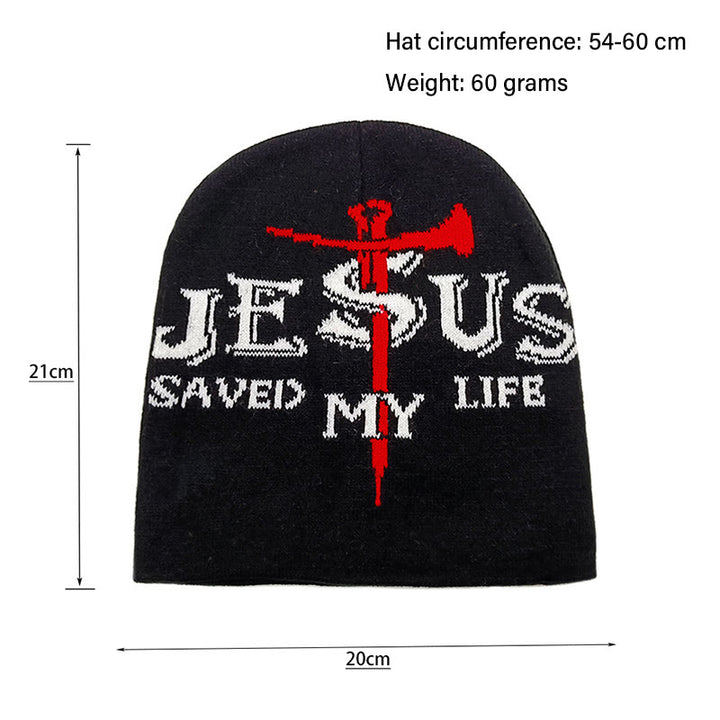 Christianartworkshop Bonnet tricoté « Jésus m’a sauvé la vie » : un doux rappel de sa grâce - image 4
