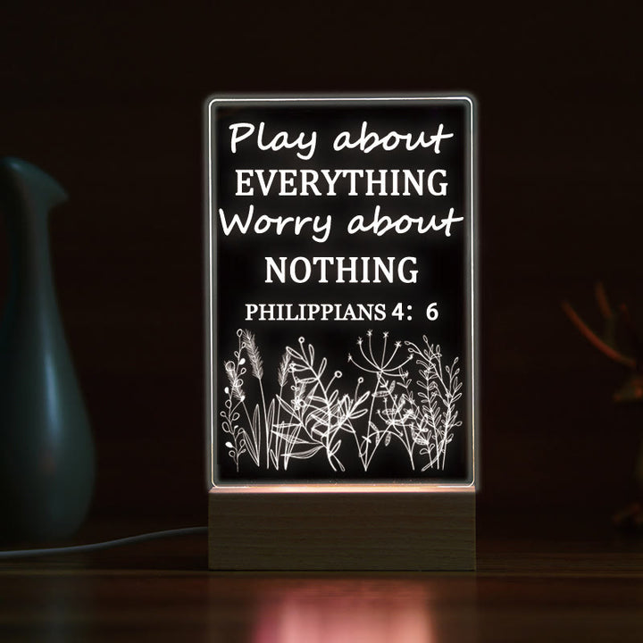 Christianartworkshop Veilleuse Sérénité avec verset biblique spirituel : Promesses divines dans la lumière - C - image 2