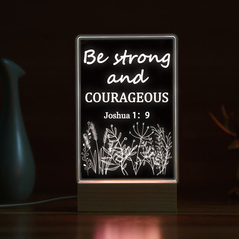 Christianartworkshop Veilleuse Sérénité avec verset biblique spirituel : Promesses divines dans la lumière - UN - image 0