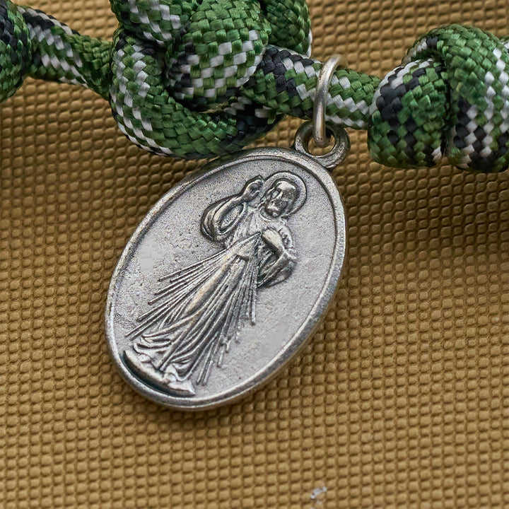 Christianartworkshop Chapelet de bénédiction robuste en paracorde : Protégé par le Saint-Esprit et la Miséricorde divine - image 7