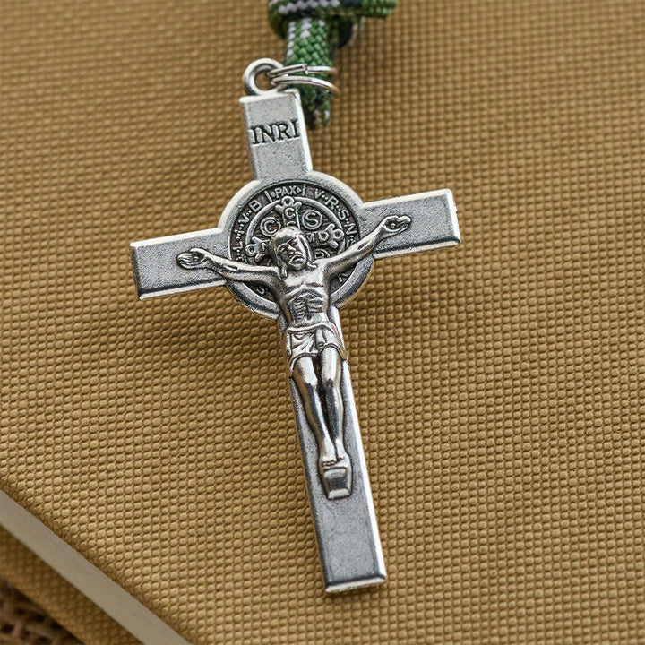 Christianartworkshop Chapelet de bénédiction robuste en paracorde : Protégé par le Saint-Esprit et la Miséricorde divine - image 8