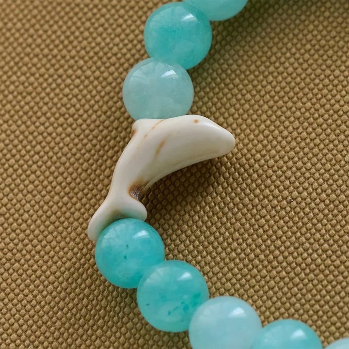 Christianartworkshop Bracelet Ocean Grace Dolphin Blessing avec malachite naturelle et breloque animal Ichthys - image 26