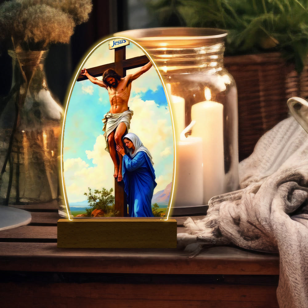 Christianartworkshop Veilleuse « Moments de prière réconfortants avec Jésus et la Vierge Marie » - L - image 15