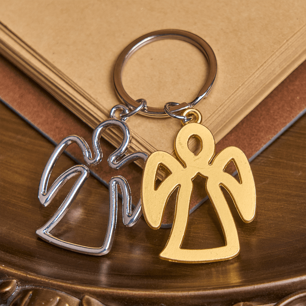 Christianartworkshop Porte-clés Ange Gardien à vos côtés - Style creux - image 1