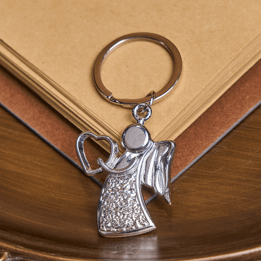 Christianartworkshop Porte-clés Ange Gardien Amour Arc-en-ciel Lueur Foi - Argent - image 1