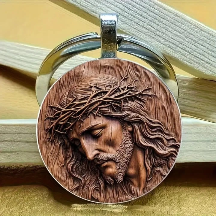 Christianartworkshop Porte-clés Couronne d'épines de Jésus : un symbole sacré de protection - Jésus - image 0