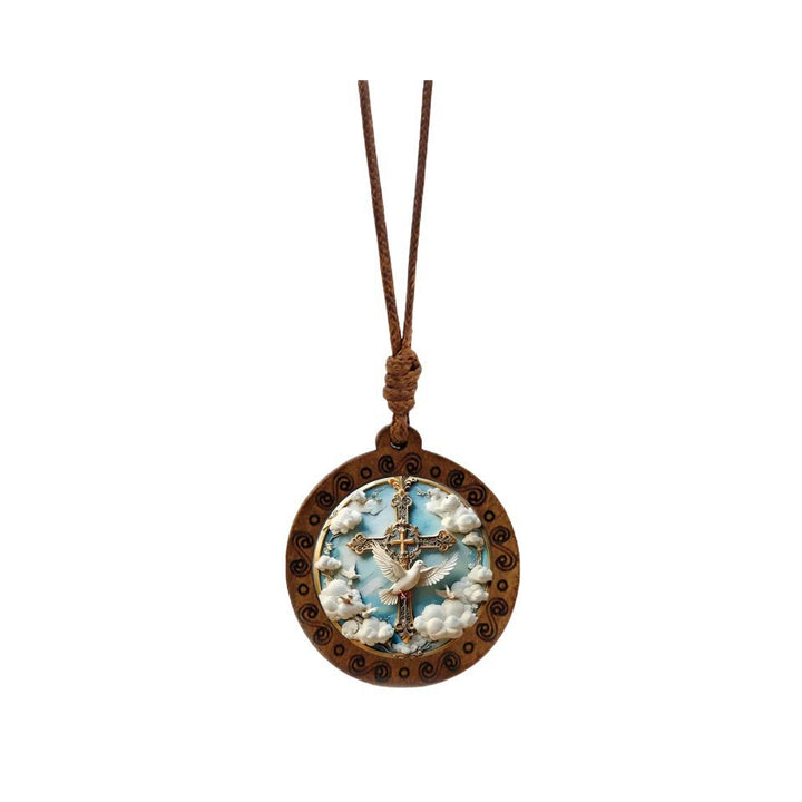 Christianartworkshop Collier Colombe et Croix du Saint-Esprit : une expression visuelle de la foi profonde - image 3