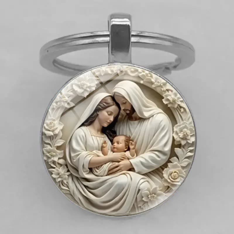 Christianartworkshop Porte-clés « Portez les bénédictions de la Sainte Famille » - Sainte Famille - image 0