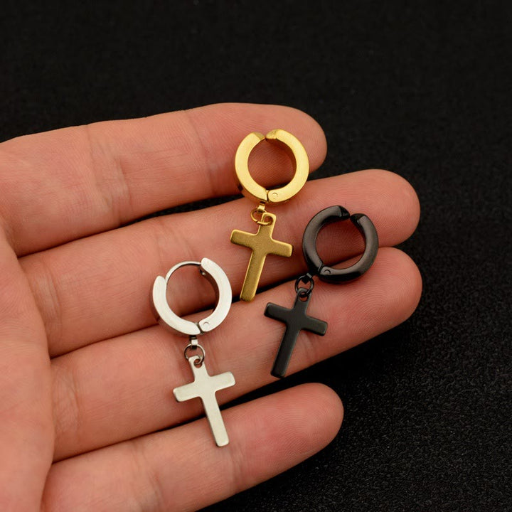 Boucles d'oreilles pendantes croix tendance Christianartworkshop : des bijoux chics et élégants pour tous les jours - image 7