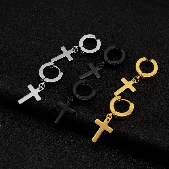 Boucles d'oreilles pendantes croix tendance Christianartworkshop : des bijoux chics et élégants pour tous les jours - image 8