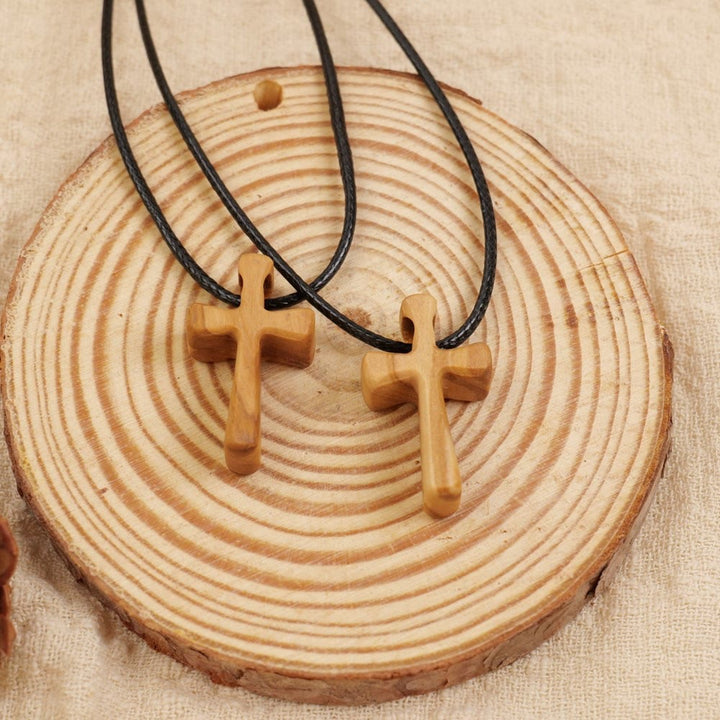 Christianartworkshop Collier pendentif croix en bois : Bijoux de foi chrétienne - image 3