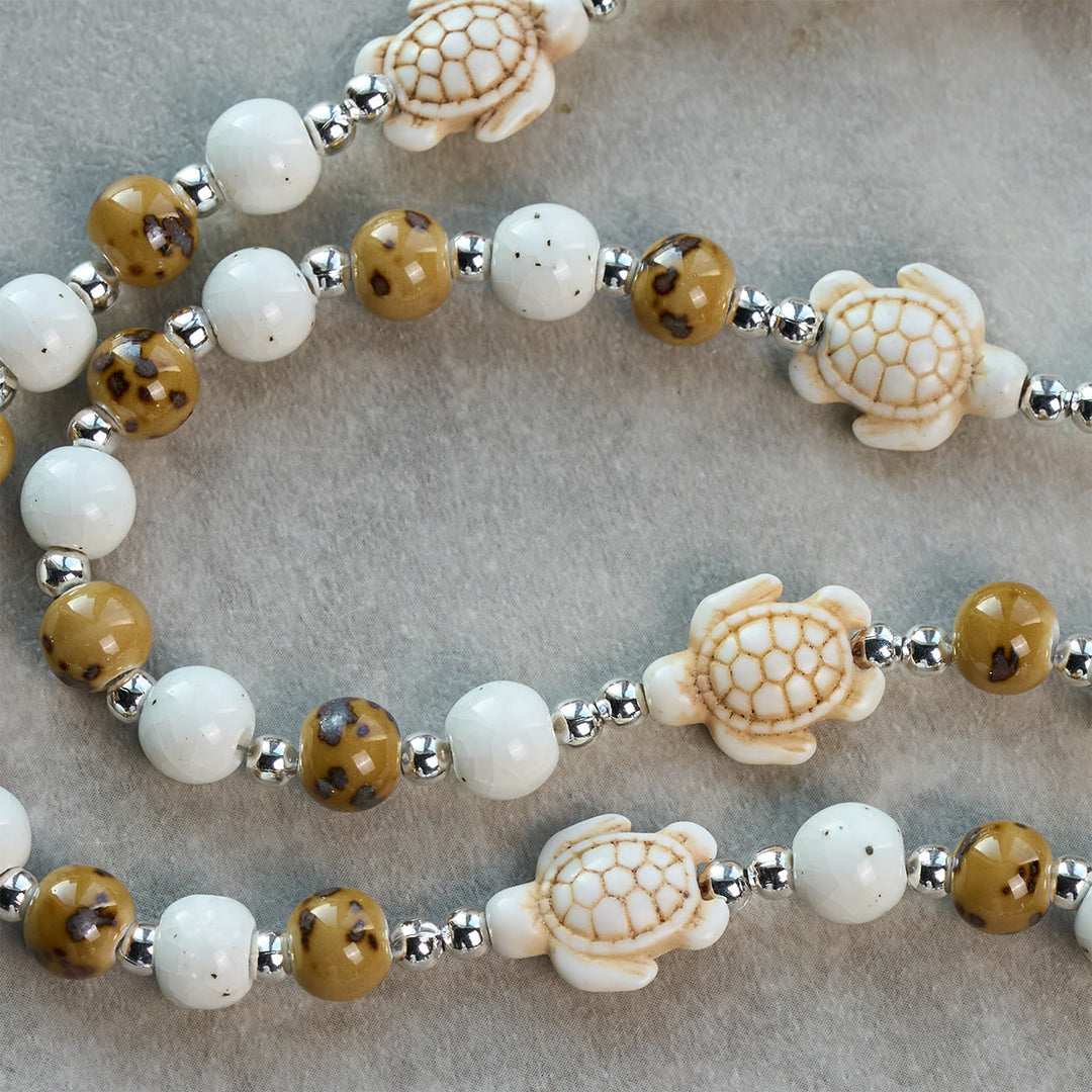 Christianartworkshop Tortue de la Divine Protection avec des perles jaune chaud et chapelet animal de la Miséricorde de Notre Seigneur - image 7