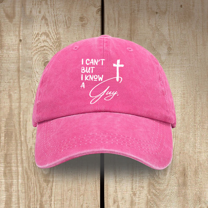 Christianartworkshop Je ne peux pas. Lui, il peut. Croix de Jésus. Foi quotidienne. Chapeau en coton lavé. - Rose vif - image 13