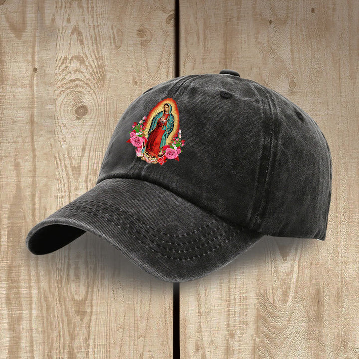 Christianartworkshop Protection spirituelle Chapeau en coton lavé Notre-Dame de Guadalupe - image 2