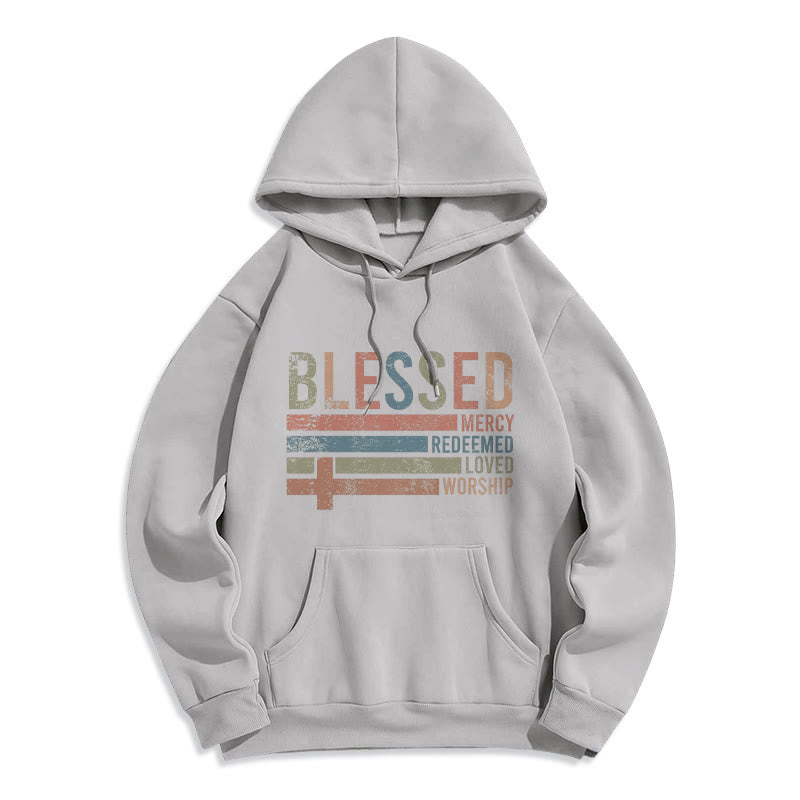 Christianartworkshop Sweat à capuche en polyester doublé polaire avec motif de croix bénite centré sur la foi - Gris - 2XL - image 7