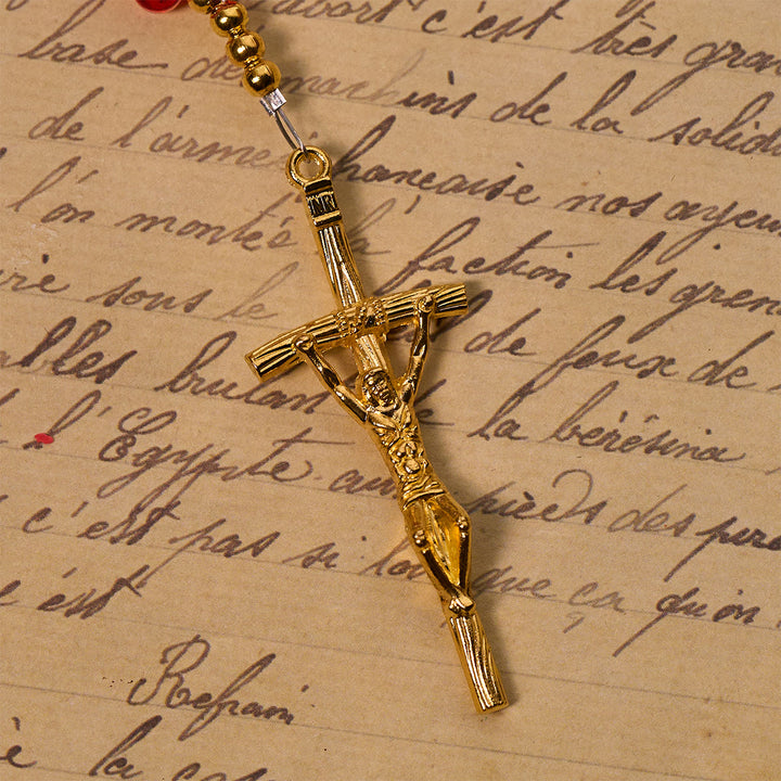 Christianartworkshop Chapelet animalier Notre-Dame de la Grâce avec papillon rouge béni - image 7