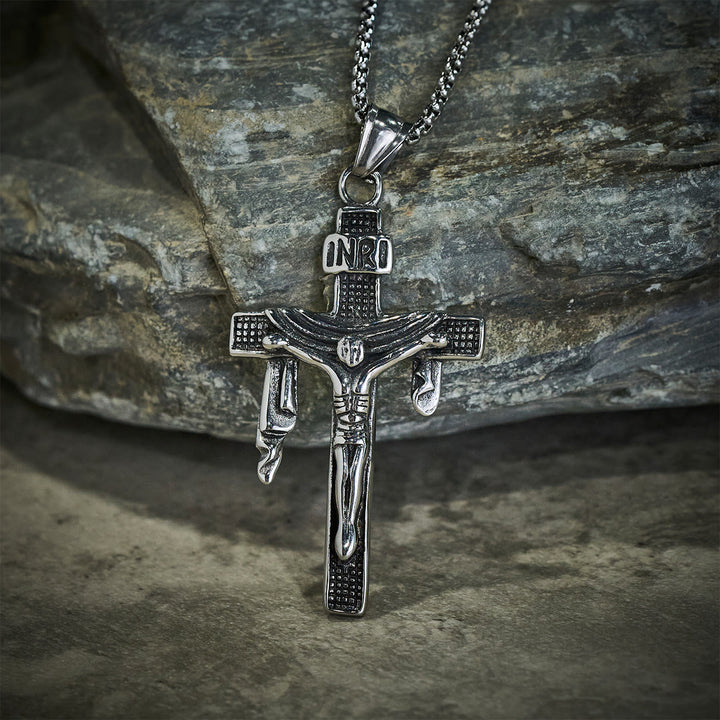 Christianartworkshop Collier croix INRI en argent sterling artistique : un mélange unique d’art et de croyance - image 2