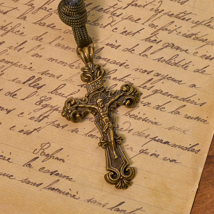 Christianartworkshop Chapelet en paracorde « Foi indéfectible » avec perles de bronze : Tradition et force - image 8