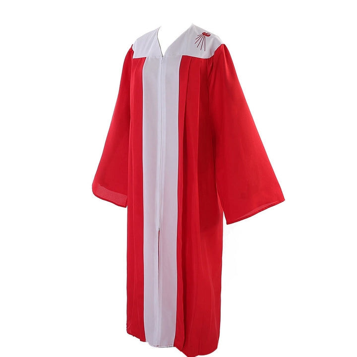 Christianartworkshop Robe cléricale rouge élégante ornée de la colombe du Saint-Esprit : Servez avec foi et lumière - image 4