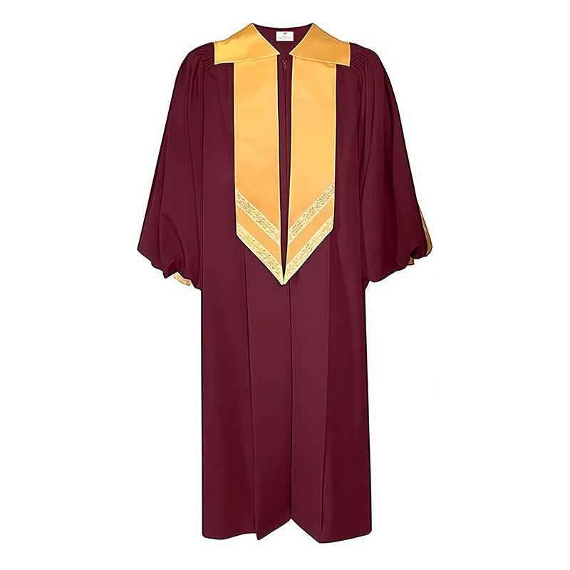 Christianartworkshop Robes de clergé classiques et polyvalentes à 4 couleurs avec col en V doré - image 7