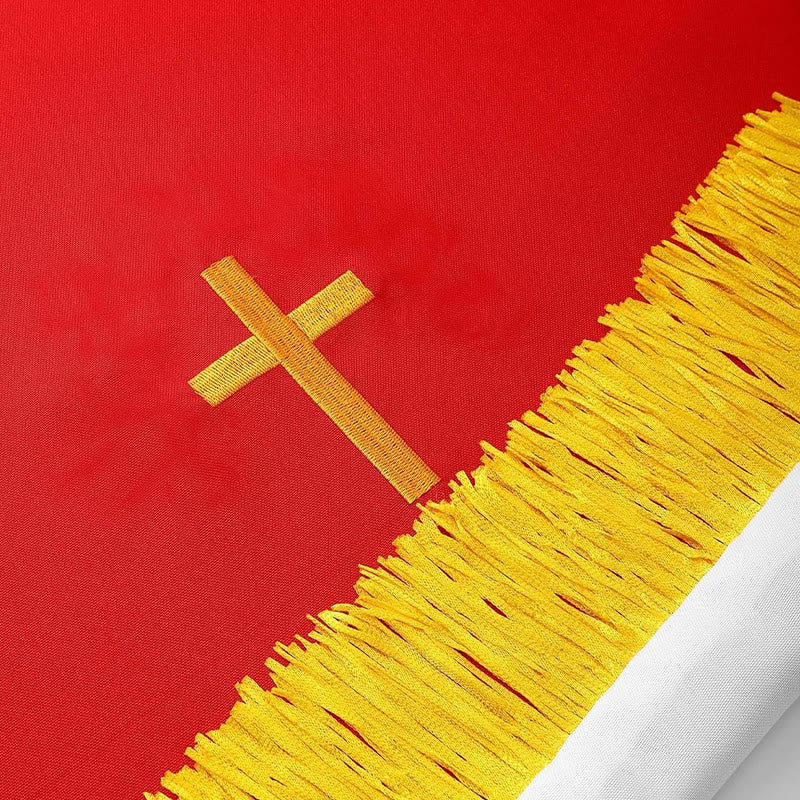 Ensemble complet de parement religieux Christianartworkshop : chemin de table, nappe de lutrin et marque-page biblique rouges et blancs - image 12