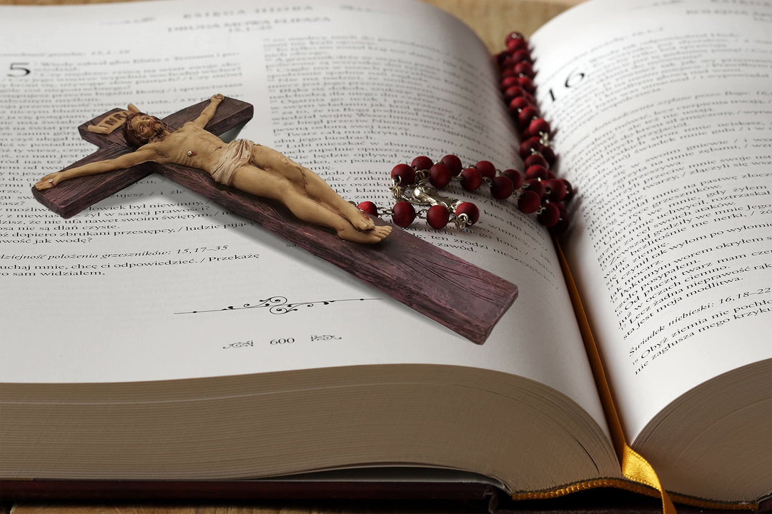 Christianartworkshop INRI - Crucifix en résine inscrite : un profond emblème de vénération - image 6