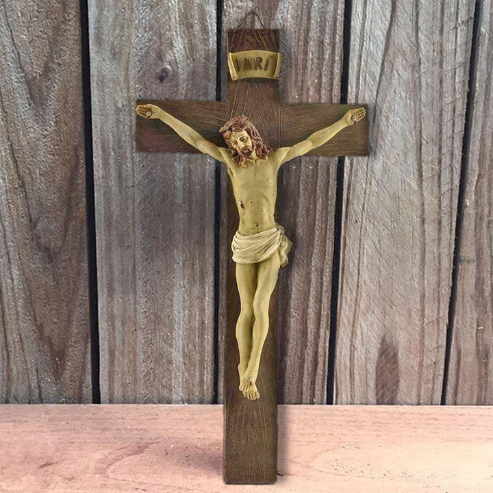Christianartworkshop INRI - Crucifix en résine inscrite : un profond emblème de vénération - Crucifix - image 0