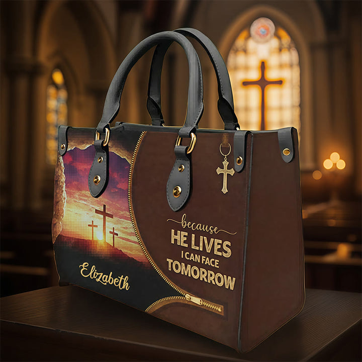 Christianartworkshop Sac à main en cuir personnalisé avec rappel quotidien élégant : La foi pour affronter demain - XL - Standard (sans personnalisation) - image 0