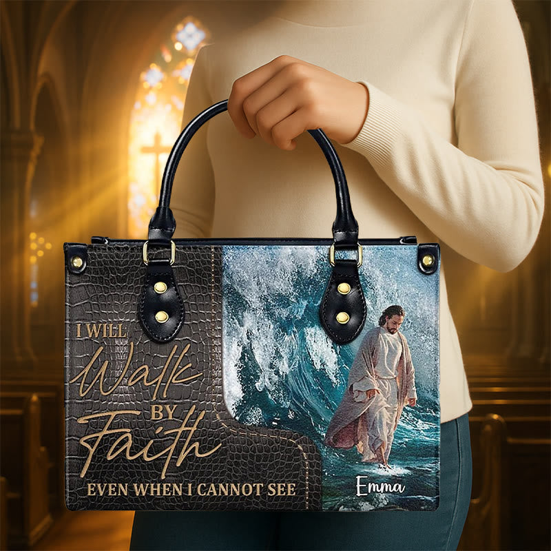Christianartworkshop Sac à main en cuir personnalisé, orné d'une illustration de Jésus, pour une inspiration spirituelle : Emportez l'inspiration divine avec vous. - image 4