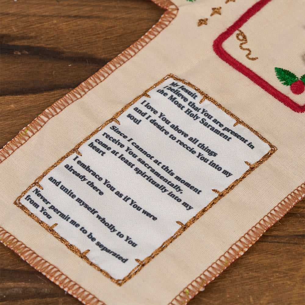 Christianartworkshop Pochette en tissu brodé de style classique avec croix en argent incluse - image 6