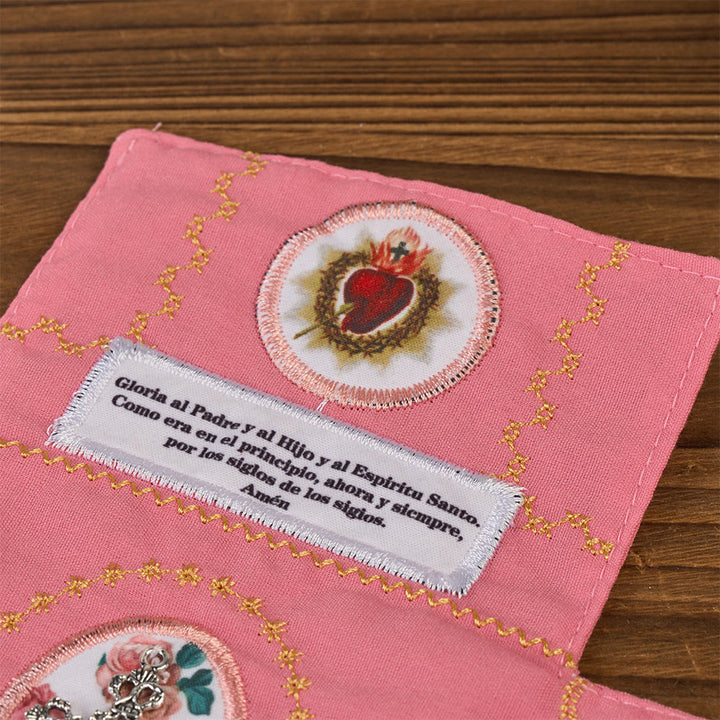 Christianartworkshop Sacoche de poche en tissu brodé 4 couleurs avec croix argentée incluse - image 20