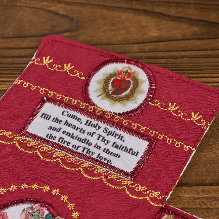 Christianartworkshop Sacoche de poche en tissu brodé 4 couleurs avec croix argentée incluse - image 15