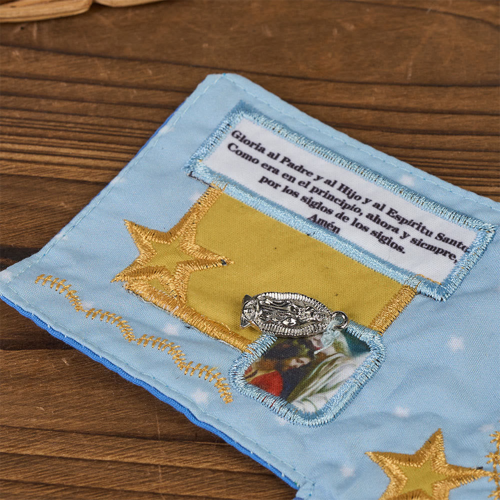 Christianartworkshop Sacoche de poche en tissu brodé 4 couleurs avec croix argentée incluse - image 26