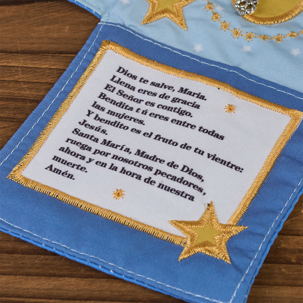 Christianartworkshop Sacoche de poche en tissu brodé 4 couleurs avec croix argentée incluse - image 30