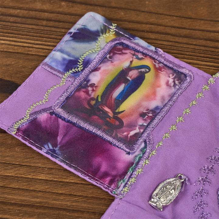 Christianartworkshop Sacoche de poche en tissu brodé 4 couleurs avec croix argentée incluse - image 22