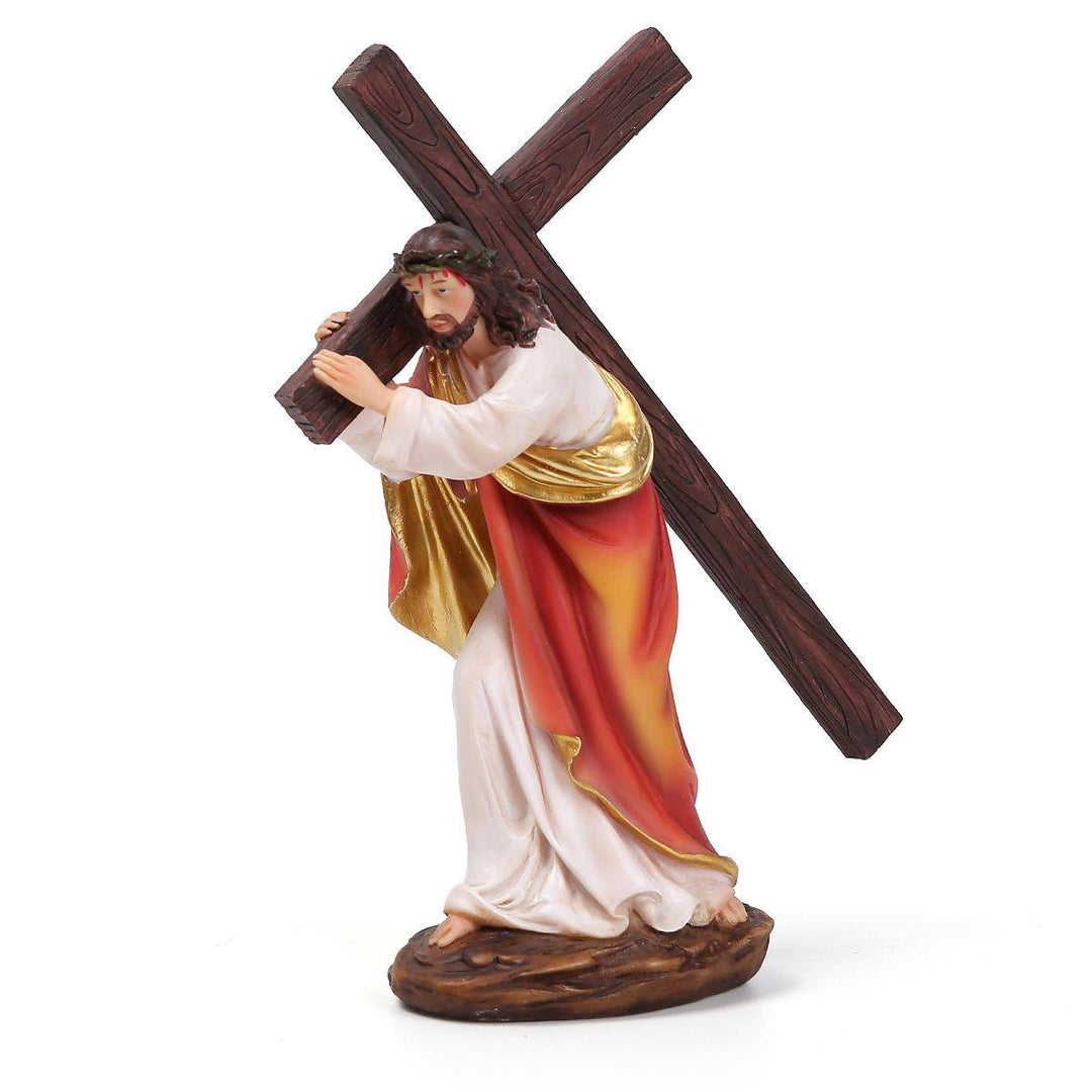 Christianartworkshop Ornement de Noël représentant Jésus portant une croix et une couronne d'épines - image 3