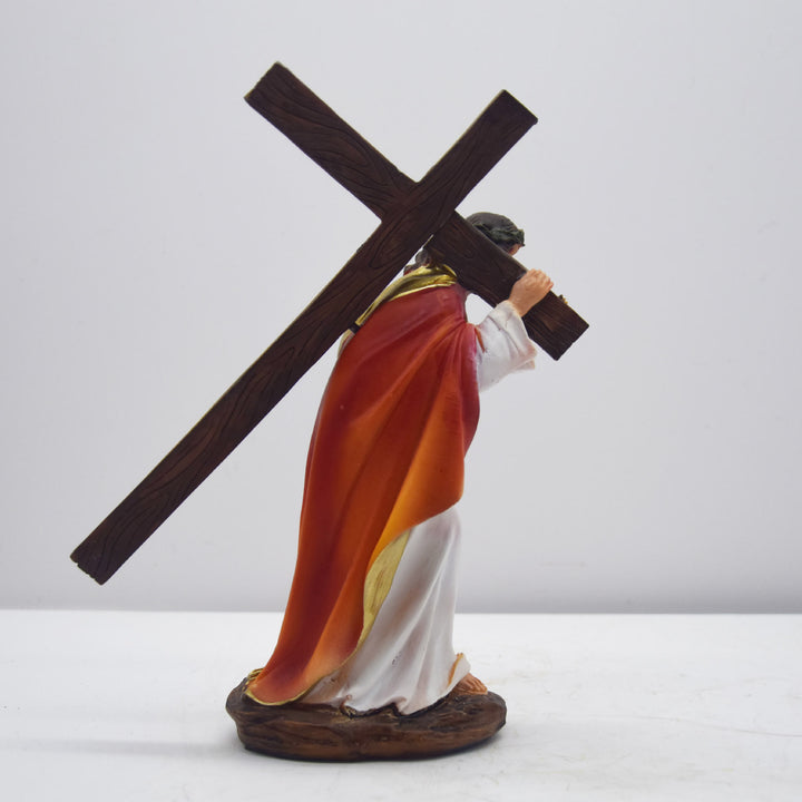Christianartworkshop Ornement de Noël représentant Jésus portant une croix et une couronne d'épines - image 4