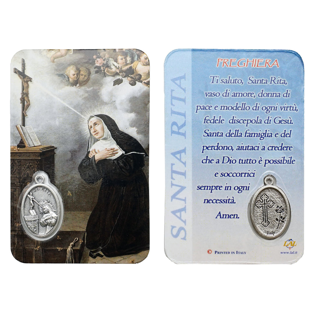 Christianartworkshop Cartes de saints recto-verso en papier cartonné de qualité supérieure, avec crucifix et médaille - P - image 16