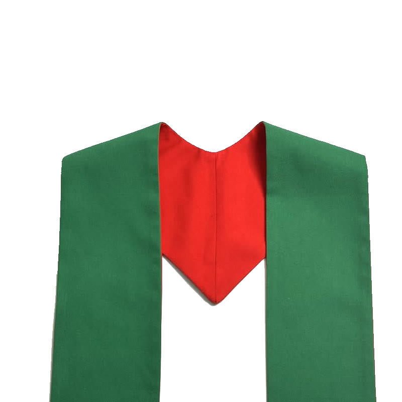 Étole de clergé réversible rouge et verte de Christianartworkshop , ornée d'une croix et du monogramme IHS - image 3