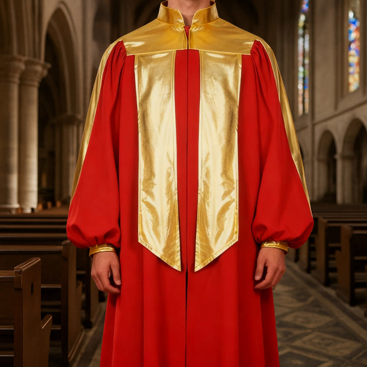 Robe de clergé ornée de dorures, signée Christianartworkshop : 7 couleurs pour une élégance liturgique - image 2