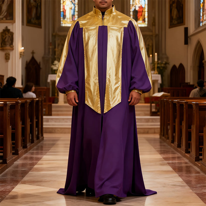 Robe de clergé ornée de dorures, signée Christianartworkshop : 7 couleurs pour une élégance liturgique - image 10