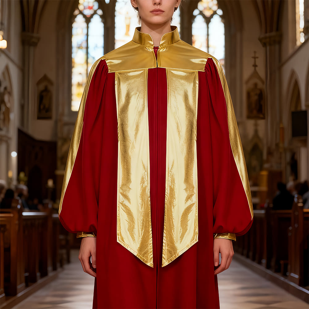 Robe de clergé ornée de dorures, signée Christianartworkshop : 7 couleurs pour une élégance liturgique - image 4