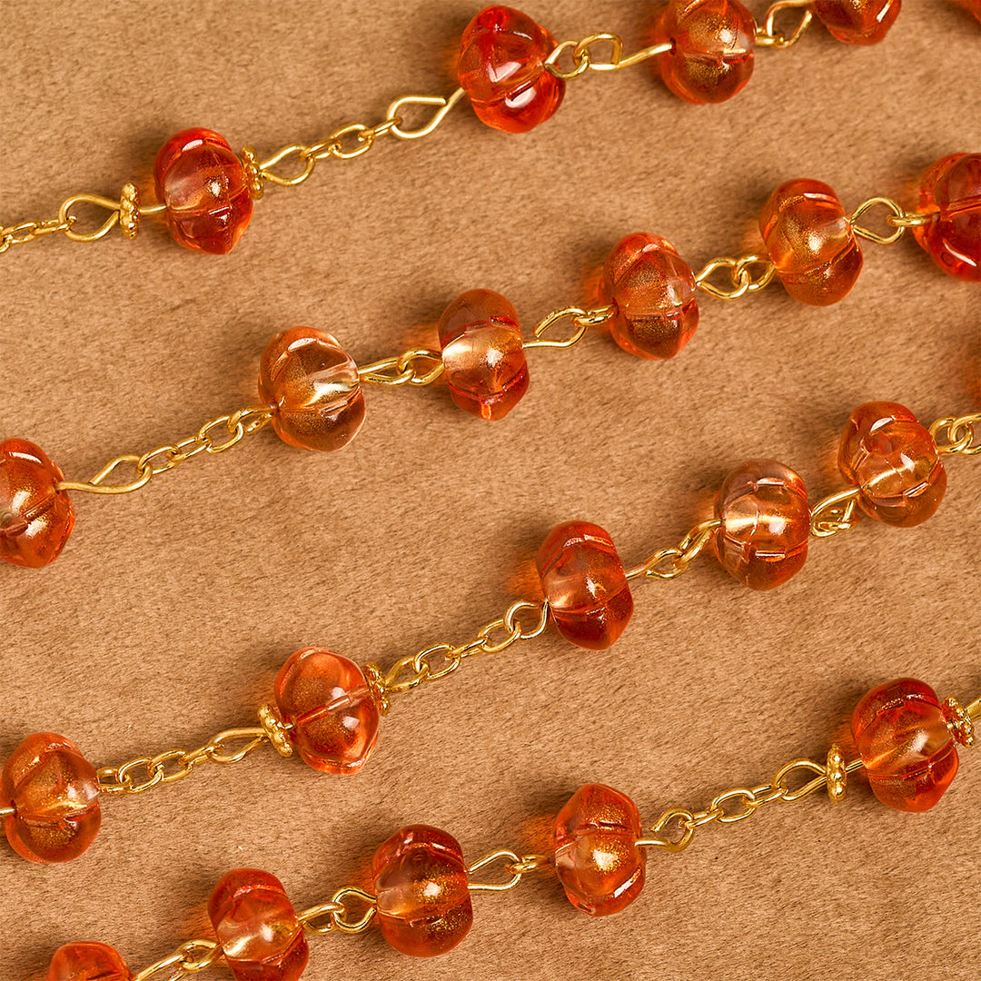 Christianartworkshop FOI PRIÉE : Chapelet de perles de citrouille sacrée avec médaille miraculeuse et croix - image 11