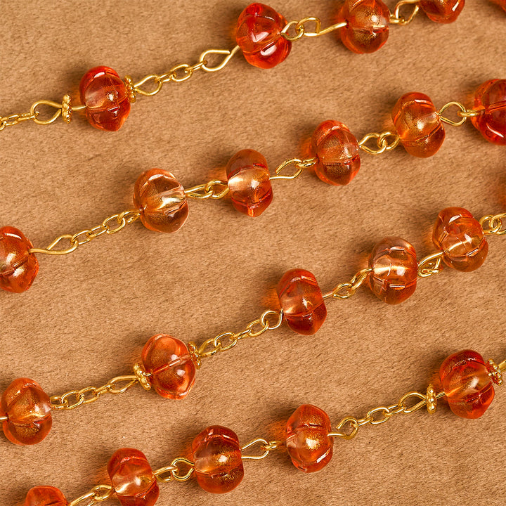 Christianartworkshop FOI PRIÉE : Chapelet de perles de citrouille sacrée avec médaille miraculeuse et croix - image 11