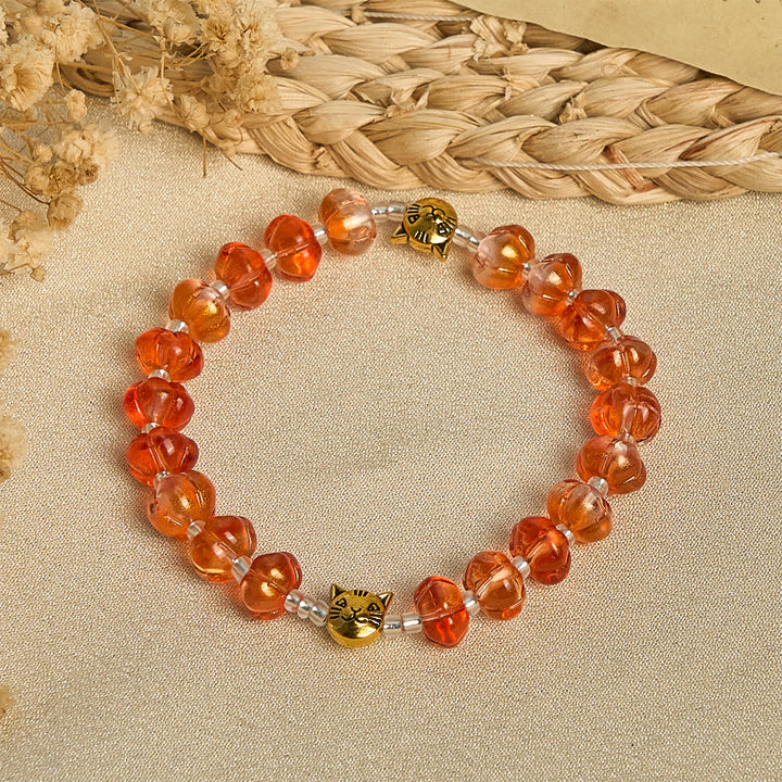 Christianartworkshop Bracelet de prière d'automne en perles de citrouille sacrée : Grâce et joie des récoltes - image 2