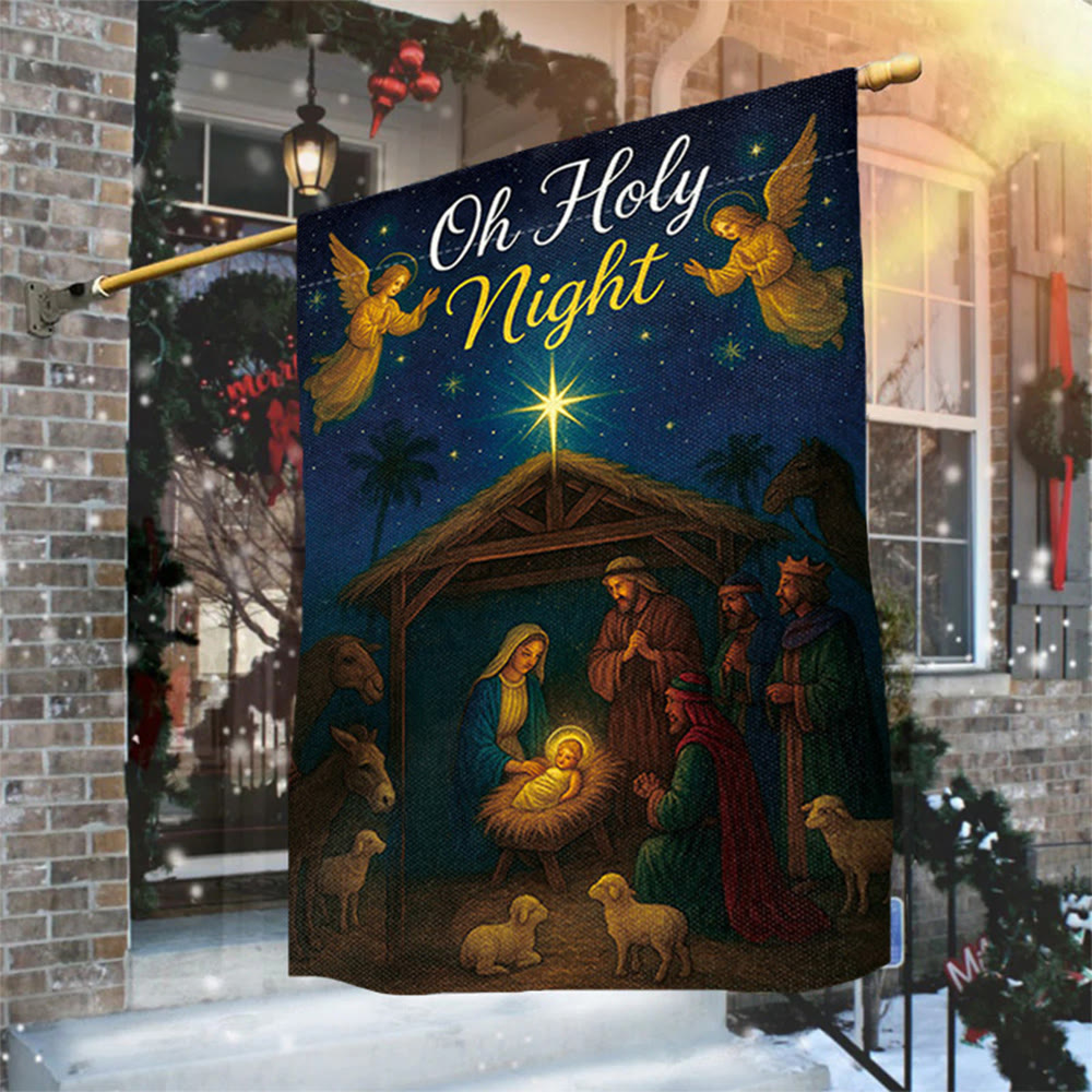 Christianartworkshop Crèche de Noël avec anges et étoile : Décoration de Noël et de foi - image 1