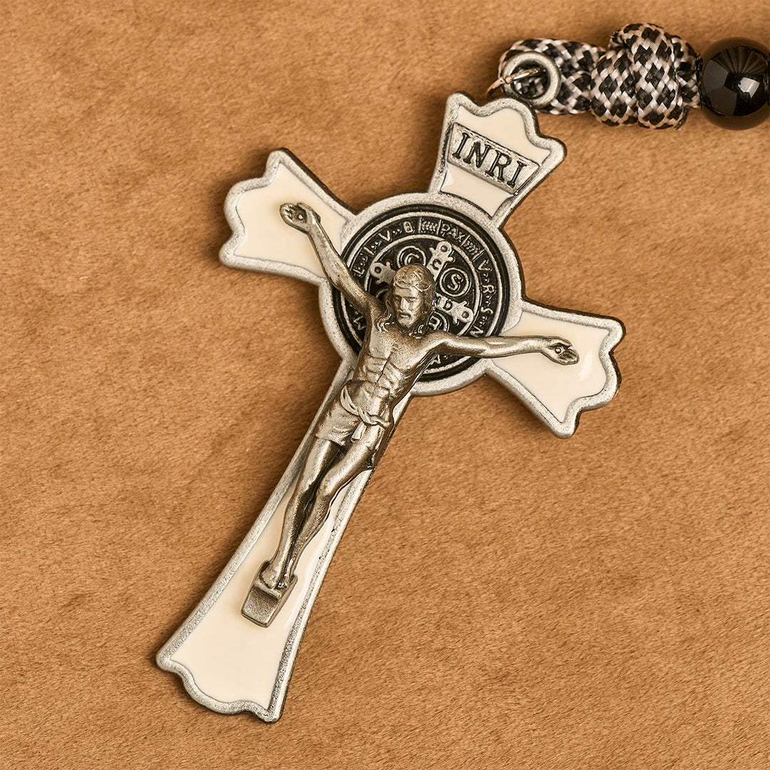 Christianartworkshop Chapelet en cordon de nylon à nœud solide avec médaille de saint Antoine : Raviver l'espoir perdu - image 9