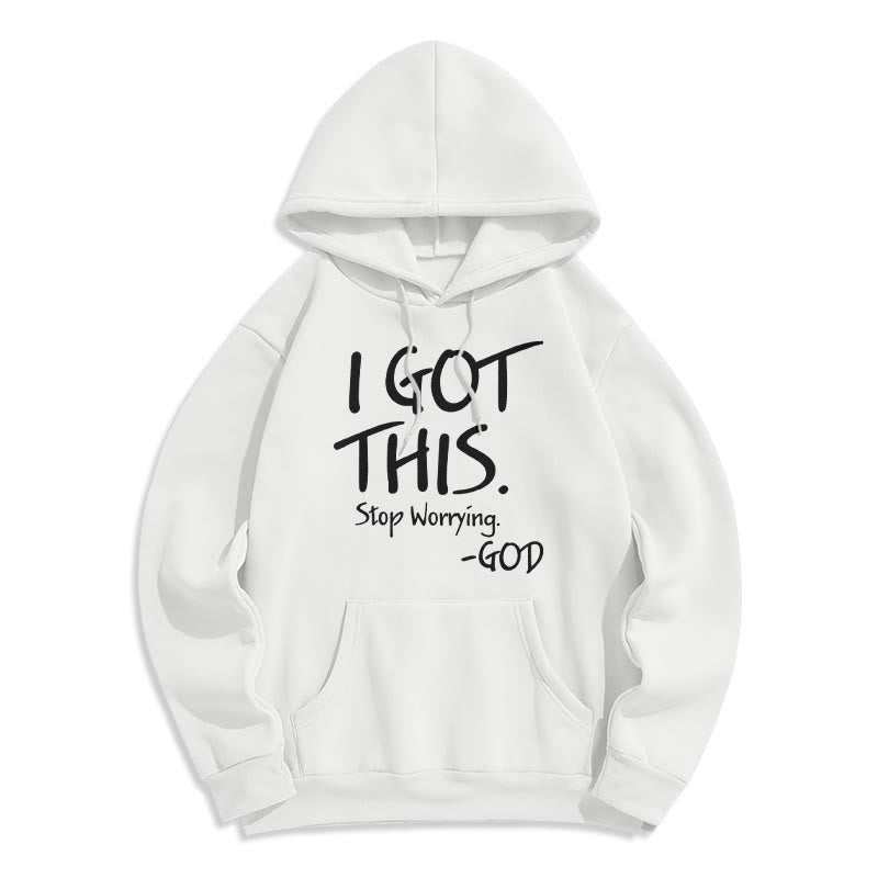 Christianartworkshop JE M'EN SUIS ACCEPTÉ - Dieu - Sweat à capuche en polyester doublé polaire - Inspiration Foi - Blanc - 2XL - image 2