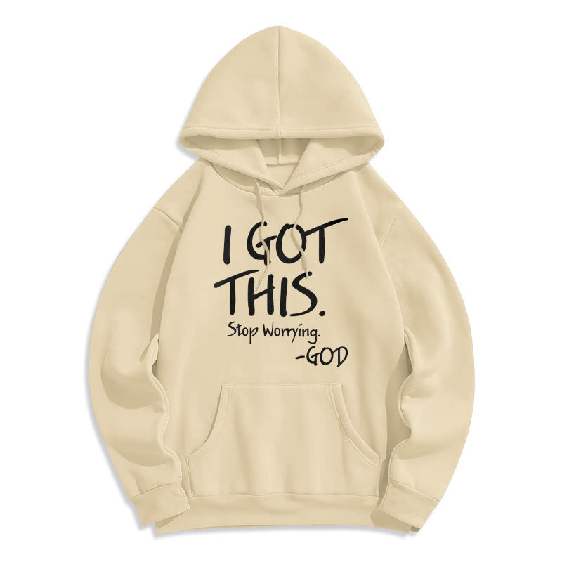 Christianartworkshop JE M'EN SUIS ACCEPTÉ - Dieu - Sweat à capuche en polyester doublé polaire - Inspiration Foi - Beige - 2XL - image 5