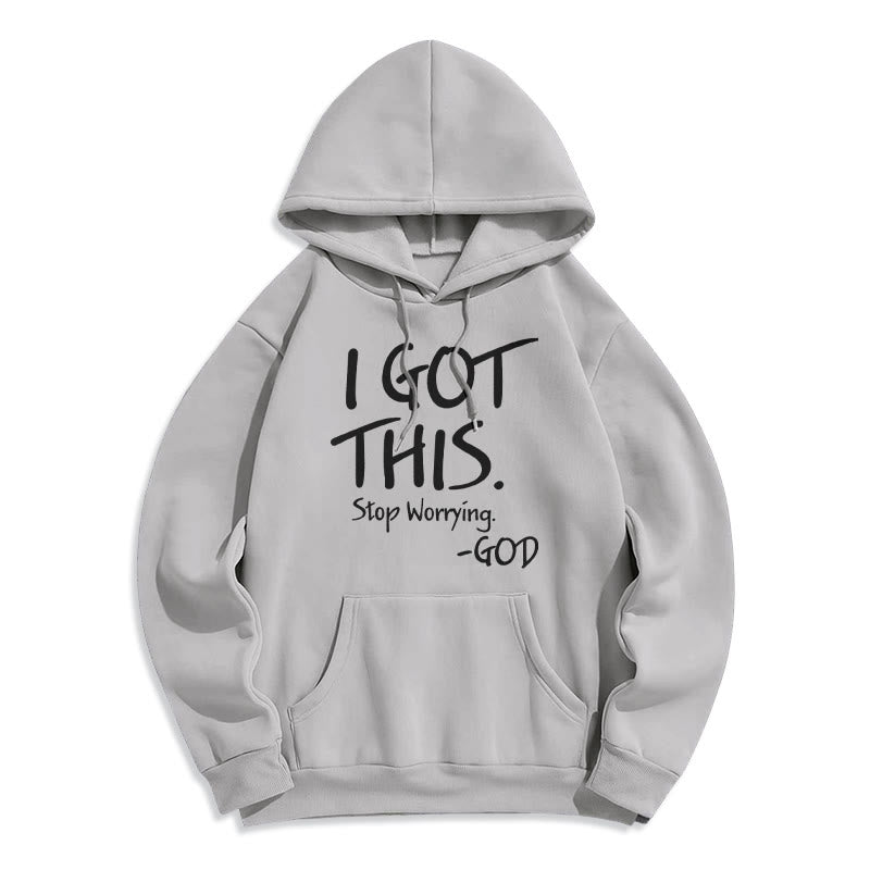 Christianartworkshop JE M'EN SUIS ACCEPTÉ - Dieu - Sweat à capuche en polyester doublé polaire - Inspiration Foi - Gris - 2XL - image 0